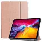 For iPad Pro 11 2022 / 2021 / 2018 Custer Texture  Leather Smart Tablet Case(Rose Gold)