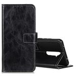 For OPPO A9 (2020) Retro Crazy Horse Texture Horizontal Flip Leather Case with Holder & Card Slots & Photo Frame & Wallet(Black)