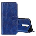 For OPPO A9 (2020) Retro Crazy Horse Texture Horizontal Flip Leather Case with Holder & Card Slots & Photo Frame & Wallet(Blue)