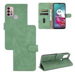 For Motorola Moto G30 / G10 Solid Color Skin Feel Magnetic Buckle Horizontal Flip Calf Texture PU Leather Case with Holder & Card Slots & Wallet(Green)