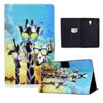 For Samsung Galaxy Tab A 10.5 / 590 Colored Drawing Horizontal Flip Leather Case with Holder & Card Slots & Sleep / Wake-up Function(Spectacled Deer)