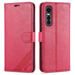 For vivo Y73s AZNS Sheepskin Texture Horizontal Flip Leather Case with Holder & Card Slots & Wallet(Red)