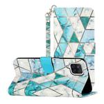 For Samsung Galaxy A12 3D Pattern Horizontal Flip Leather Case with Holder & Card Slots & Wallet(Marble Stitching)