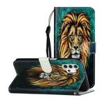 For Samsung Galaxy A32 5G Oil Embossed Coloured Drawing Pattern Horizontal Flip PU Leather Case with Holder & Card Slots & Wallet(Lion)