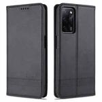 For Oppo A55 5G AZNS Magnetic Calf Texture Horizontal Flip Leather Case with Card Slots & Holder & Wallet(Black)