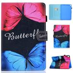 For iPad 10.2 2021 / 2020 / 2019 Colored Drawing Horizontal Flip Leather Case with Holder & Card Slots & Sleep / Wake-up Function(Butterfly Love)