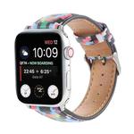 Marble Ethnic Style Printed Leather Watch Band For Apple Watch Series 7 45mm / 6 & SE & 5 & 4 44mm / 3 & 2 & 1 42mm(Print Digital)