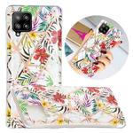 For Samsung Galaxy A42 5G Flat Plating Splicing Gilding Protective Case(Tropical Rainforest Color Matching)