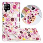 For Samsung Galaxy A42 5G Flat Plating Splicing Gilding Protective Case(Round Color Matching)
