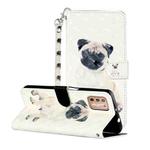 For Motorola Moto G9 Plus 3D Painting Pattern Horizontal Flip Leather Case With Holder & Card Slots & Wallet(Pug)