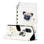 For OnePlus 8T 3D Painting Pattern Horizontal Flip Leather Case With Holder & Card Slots & Wallet(Pug)