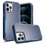 For iPhone 11 Pro Max TPU + PC Shockproof Protective Case (Royal Blue + Grey Green)