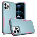For iPhone 11 Pro Max TPU + PC Shockproof Protective Case (Grey Green + Pink)