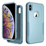 For iPhone XS Max TPU + PC Shockproof Protective Case(Grey Green)