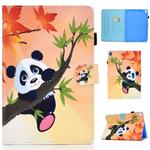 For iPad 10.2 2021 / 2020 / 2019 Colored Drawing Horizontal Flip Leather Case with Holder & Card Slots & Sleep / Wake-up Function(Bamboo Bear)