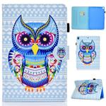 For iPad 10.2 2021 / 2020 / 2019 Colored Drawing Horizontal Flip Leather Case with Holder & Card Slots & Sleep / Wake-up Function(Colored Owl)