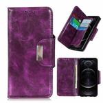 For iPhone 12 / 12 Pro Crazy Horse Texture Horizontal Flip Leather Case with Holder & 6-Card Slots & Wallet(Purple)