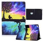 Electric Pressed TPU Colored Drawing Horizontal Flip Leather Case with Holder & Pen Slot For iPad 5 / 6 / 8 / 9(Starry Sky Reflection)