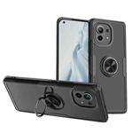 For Xiaomi Mi 11 Shockproof Transparent TPU + Acrylic Protective Case with Ring Holder(Black)