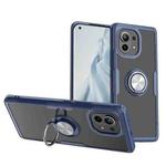 For Xiaomi Mi 11 Shockproof Transparent TPU + Acrylic Protective Case with Ring Holder(Navy Blue)