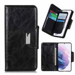 For Samsung Galaxy S21+ 5G Crazy Horse Texture Horizontal Flip Leather Case with Holder & 6-Card Slots & Wallet(Black)