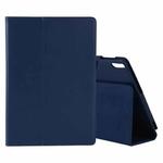 For Lenovo Tab 4 10 Plus (TB-X704) / Tab 4 10 (TB-X304) Litchi Texture Solid Color Horizontal Flip Leather Case with Holder & Pen Slot(Dark Blue)