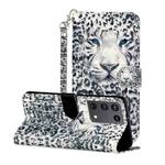 For Samsung Galaxy S21 Ultra 5G 3D Pattern Horizontal Flip Leather Case with Holder & Card Slots & Wallet & Lanyard(Leopard)