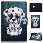 For iPad 10.2 2021 / 2020 / 2019 Colored Drawing Horizontal Flip Leather Case with Holder & Card Slots & Sleep / Wake-up Function(Speckled Dog)