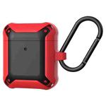 Wireless Earphones Shockproof Bumblebee Armor Silicone Protective Case For AirPods 1 / 2(Red+Black)