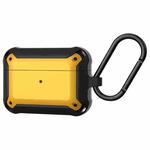 Wireless Earphones Shockproof Bumblebee Armor Silicone Protective Case For AirPods Pro(Black+Yellow)