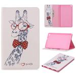 For Galaxy Tab A 8.0 (2019) T290 Colored Drawing Pattern Horizontal Flip Leather Case with Holder & Card Slots & Wallet(Deer)