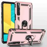 For LG Stylo 7 4G Shockproof TPU + PC Protective Case with 360 Degree Rotating Holder(Rose Gold)