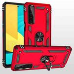 For LG Stylo 7 5G Shockproof TPU + PC Protective Case with 360 Degree Rotating Holder(Red)