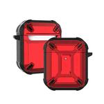 Wireless Earphones Shockproof King Kong Armor Silicone Protective Case For AirPods 1/2(Red)