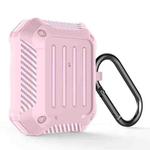 Wireless Earphones Shockproof Carbon Fiber Luggage TPU Protective Case For AirPods 1/2(Pink)