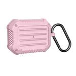 Wireless Earphones Shockproof Carbon Fiber Luggage TPU Protective Case For AirPods Pro(Pink)