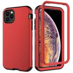 For iPhone 11 Pro 3 in 1 Leather Oil TPU + PC Shockproof Case(Red)