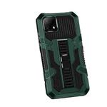 For OPPO Realme C21 / C20 Vanguard Warrior All Inclusive Double-color Shockproof TPU + PC Protective Case with Holder(Graphite Green)