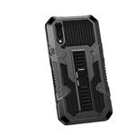 For Samsung Galaxy A02 / M02 Vanguard Warrior All Inclusive Double-color Shockproof TPU + PC Protective Case with Holder(Black)