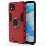 For OPPO Realme C20 PC + TPU Shockproof Protective Case with Magnetic Ring Holder(Red)