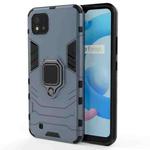 For OPPO Realme C20 PC + TPU Shockproof Protective Case with Magnetic Ring Holder(Navy Blue)