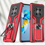 For Huawei Mate 40 Armor 2 in 1 PC + TPU Magnetic Shockproof Case with Foldable Holder(Red)