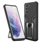 For Samsung Galaxy S21+ 5G Armor 2 in 1 PC + TPU Magnetic Shockproof Case with Foldable Holder(Black)
