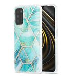 For Xiaomi Poco M3 / Note 9 4G / Redmi 9 Power / Redmi 9T 3D Electroplating Marble Pattern TPU Protective Case(Blue)