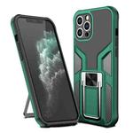 For iPhone 11 Pro Armor 2 in 1 PC + TPU Magnetic Shockproof Case with Foldable Holder (Green)
