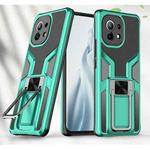 For Xiaomi Mi 11 Armor 2 in 1 PC + TPU Magnetic Shockproof Case with Foldable Holder(Green)