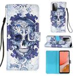 For Samsung Galaxy A72 5G / 4G 3D Painting Horizontal Flip Leather Case with Holder & Card Slot & Wallet & Lanyard(Cloud Ghost Head)