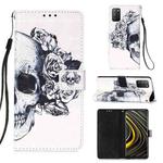 For Xiaomi Poco M3 / Note 9 4G / Redmi 9 Power 3D Painting Horizontal Flip Leather Case with Holder & Card Slot & Wallet & Lanyard(Skull)