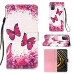 For Xiaomi Poco M3 / Note 9 4G / Redmi 9 Power 3D Painting Horizontal Flip Leather Case with Holder & Card Slot & Wallet & Lanyard(Rose Butterfly)