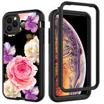 For iPhone 11 Pro Max Electroplated IMD Full Coverage Shockproof PC + Skin + Silicon Case(ZCA1-0003)